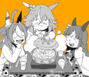 素手で鍋の蓋を開けてくれるアキュートさん