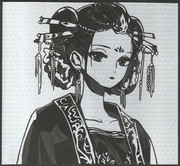 切り絵　柳寿雪