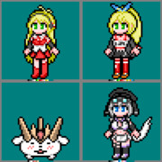 ドット絵弦巻マキちゃん＆模型娘のもち子さん