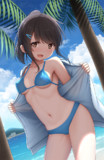 プライベートビーチにて