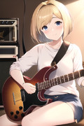 NovelAIでギタリストジータちゃんを生成してみた