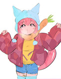 どてらを着るウララちゃん