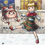 メリークリスマス！なルーミアちゃんとゆっくりさん