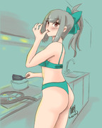 朝ごはんを作るバリ