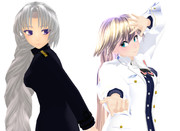 長身銀髪コンビ