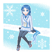 【艦これ】五月雨ちゃん（冬）【ドット絵】