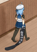 脱衣場の洗濯カゴからでっけぇ靴下を拝借してきた佐渡さま