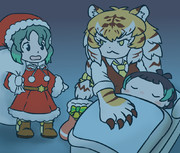 夜中に忍び寄ってくるなにものかに備えるさま