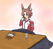 コタツでくつろぐタイシン