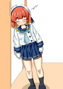 疲れて斜めになっている択捉ちゃん