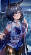 雨の中のトレーニング