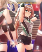 バレー部員朝雲