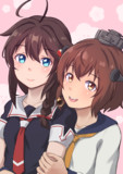 時雨と雪風で年賀絵