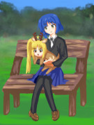 抱っこされるニジカ