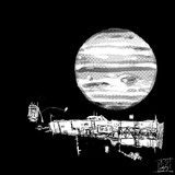 木星と宇宙船