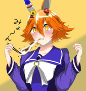 お餅を食べるフクキタル