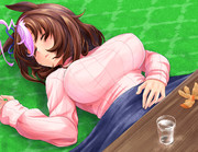 コタツでスヤスヤのドトウ