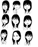 櫻坂3期生マウス似顔絵