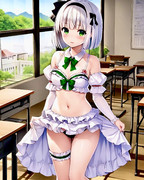 学園祭で水着メイド妖夢が登場！