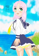 見返り衣笠と海