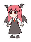 187 ぴちゅーん小悪魔 (ロング)【東方Project 立ち絵素材 PNG】