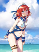 わあ、もっと恥ずかしい水着かと思ったのに(*´▽｀)