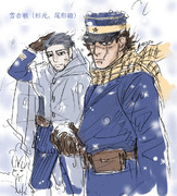 杉元尾形組で雪合戦