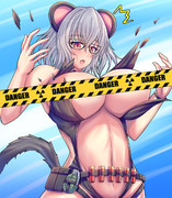 インチキ教団との戦闘で銃弾がかすめたNYN姉貴