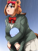 チビ先輩彼氏を雨から守るコヒマ後輩