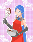 バレンタインのチョコを作る五月雨