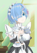 レムさんがお茶を入れてくれたようです