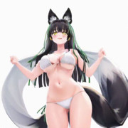 【AI丁子さん】ControlNetアニメテスト丁子さん白ビキニ