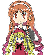 艦これの夕暮ちゃんとローゼンメイデンの真紅