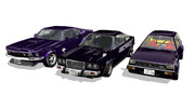 【MMD】紫色の車たち。
