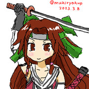 刀を持ったデカリボンさん描かせていただいた