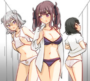 おたる三人着替え中