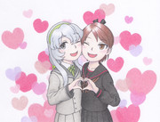 青「いきますよー！　はい、チーズ！」