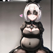 {AI}２B風ボテ腹