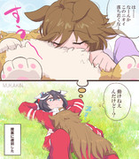 【ウマ娘】「”猫”吸い」するシービー（シビエス）