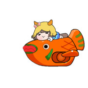 さかなに乗ったハムちゃんだし…