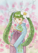 白石梅花藻姫「桜が咲いたよ！」