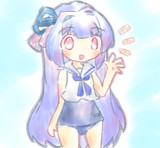 あ！スク水セーラー服の葵ちゃんが現れた！