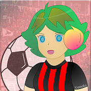 赤黒縦縞のサッカーチーム【ギフトイラストコンテスト】