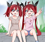 お兄ちゃんと妹の写真