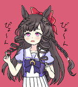 髪の毛で遊ぶダイイチルビー