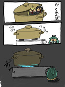 かくれんぼするハム達