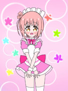 ピンクメイド服の一之瀬花名ちゃん