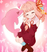 ピンクのイルカと茜ちゃん