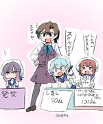 秋雲先生　海防艦ちゃんたちの即売会ごっこを手伝う