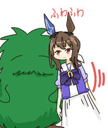 モリゾーに擦り寄るアドマイヤベガ